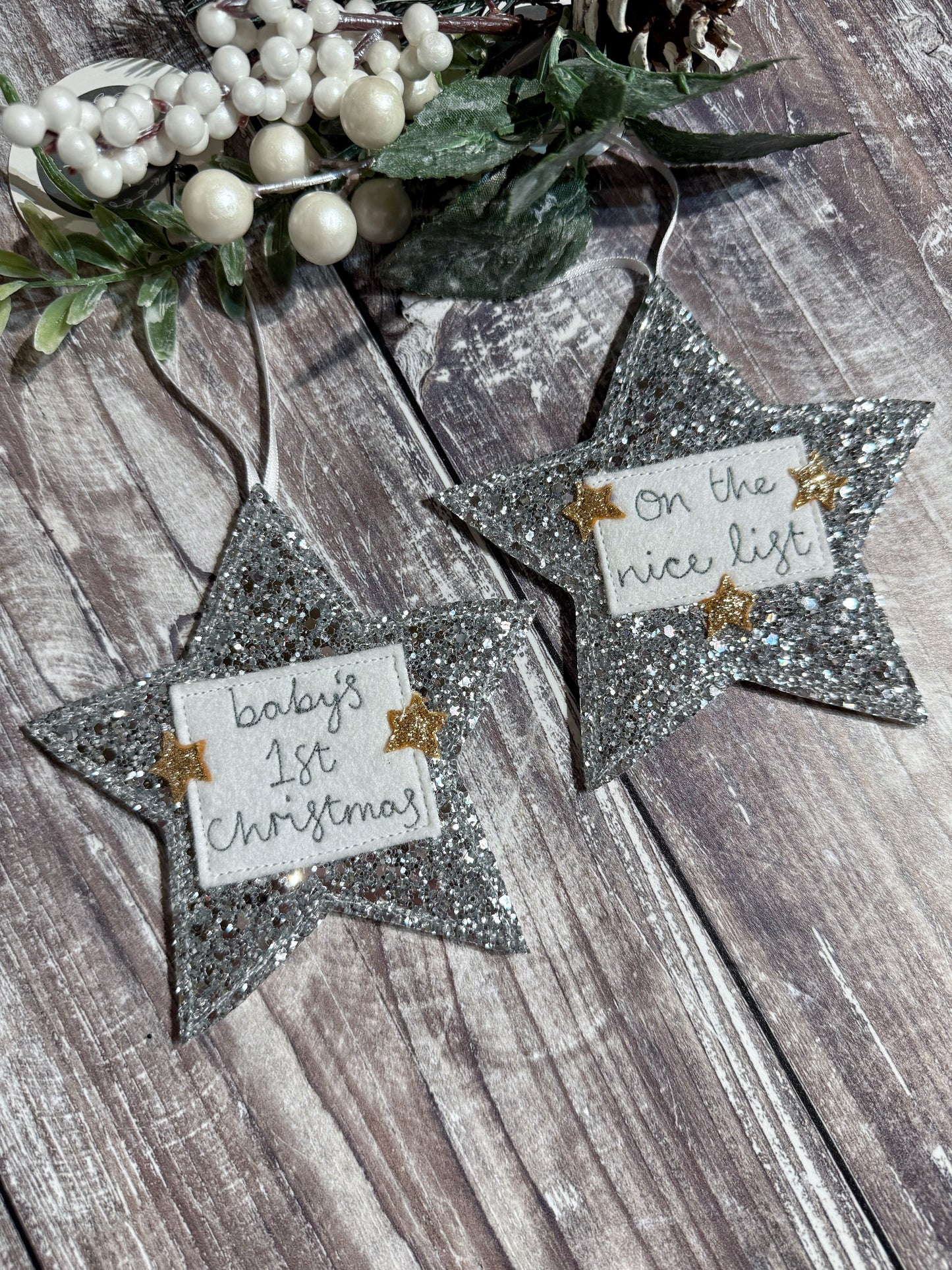 Glitter Star Christmas Decoration
