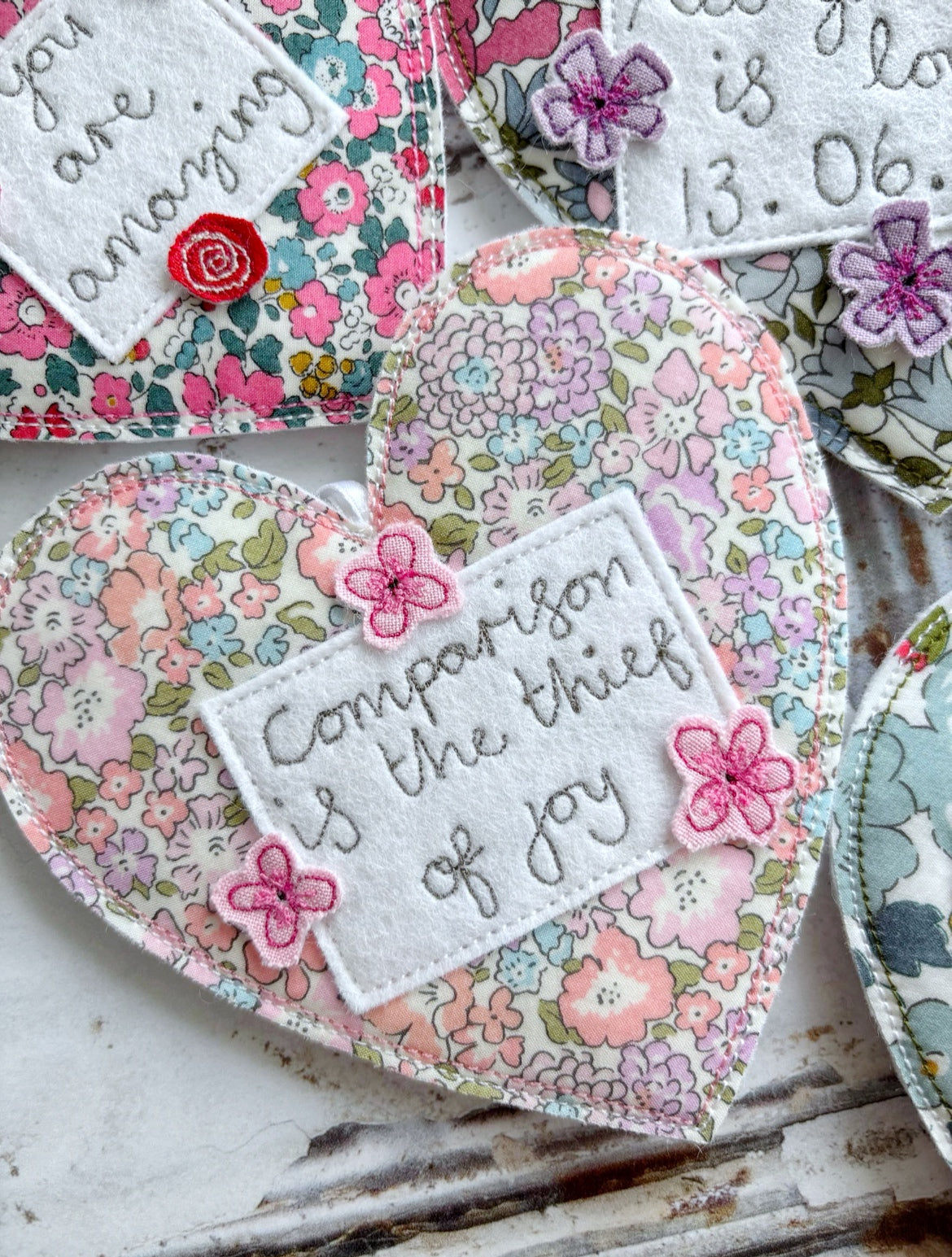 Personalised Liberty Heart Decoration | Tink and Reu