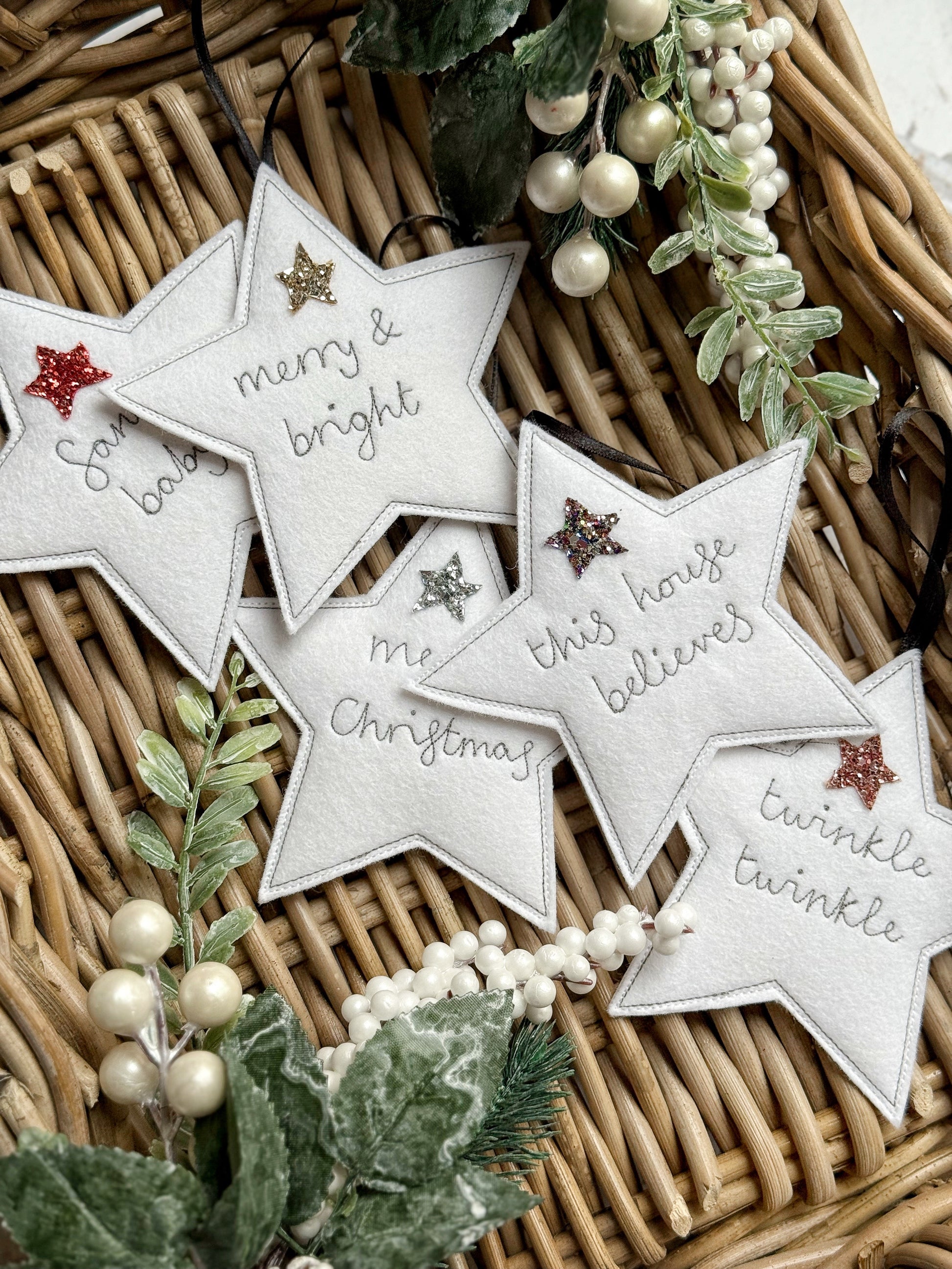 Personalised Felt Star Decoration | Tink and Reu