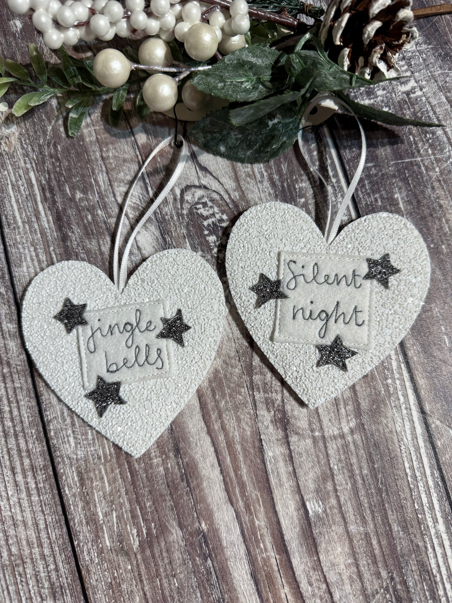 Glitter Heart Christmas Decoration