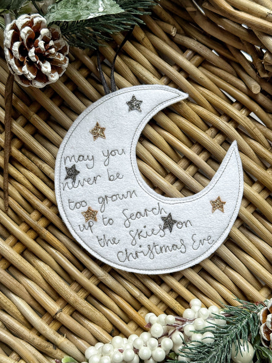 Christmas Eve Moon Decoration | Tink and Reu