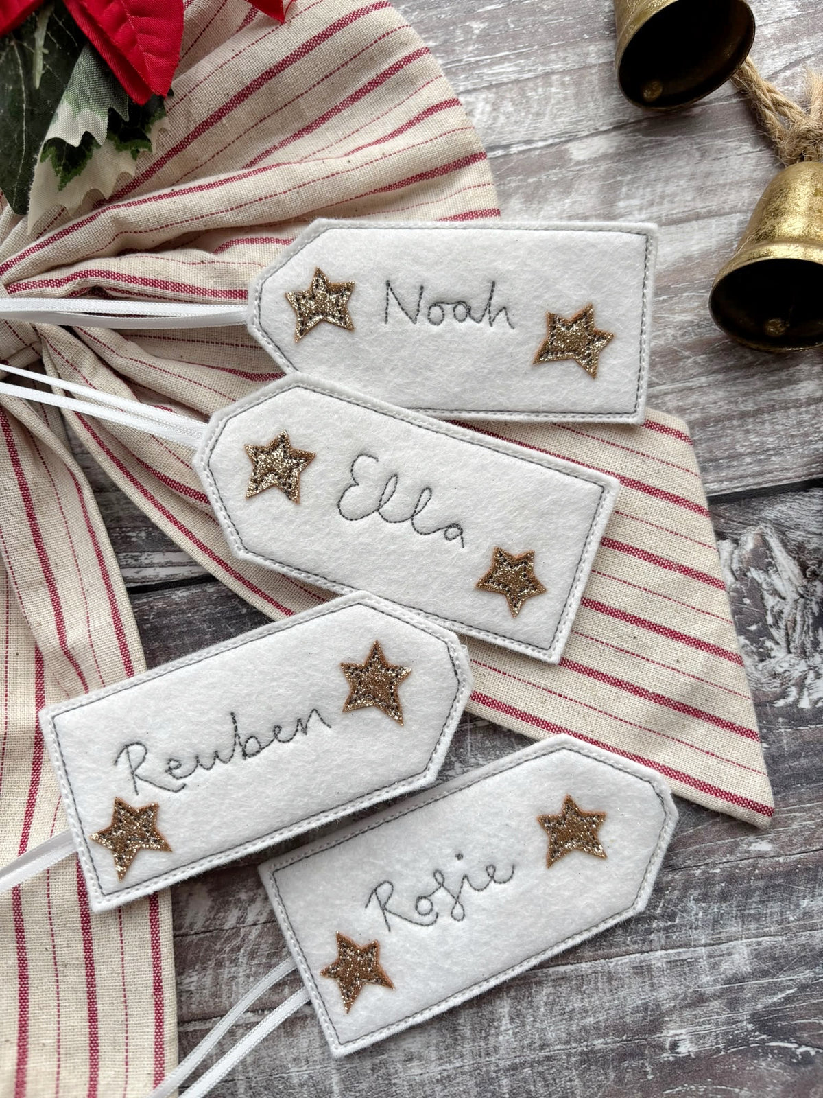 Set of 4 Christmas Parcel Gift Tags