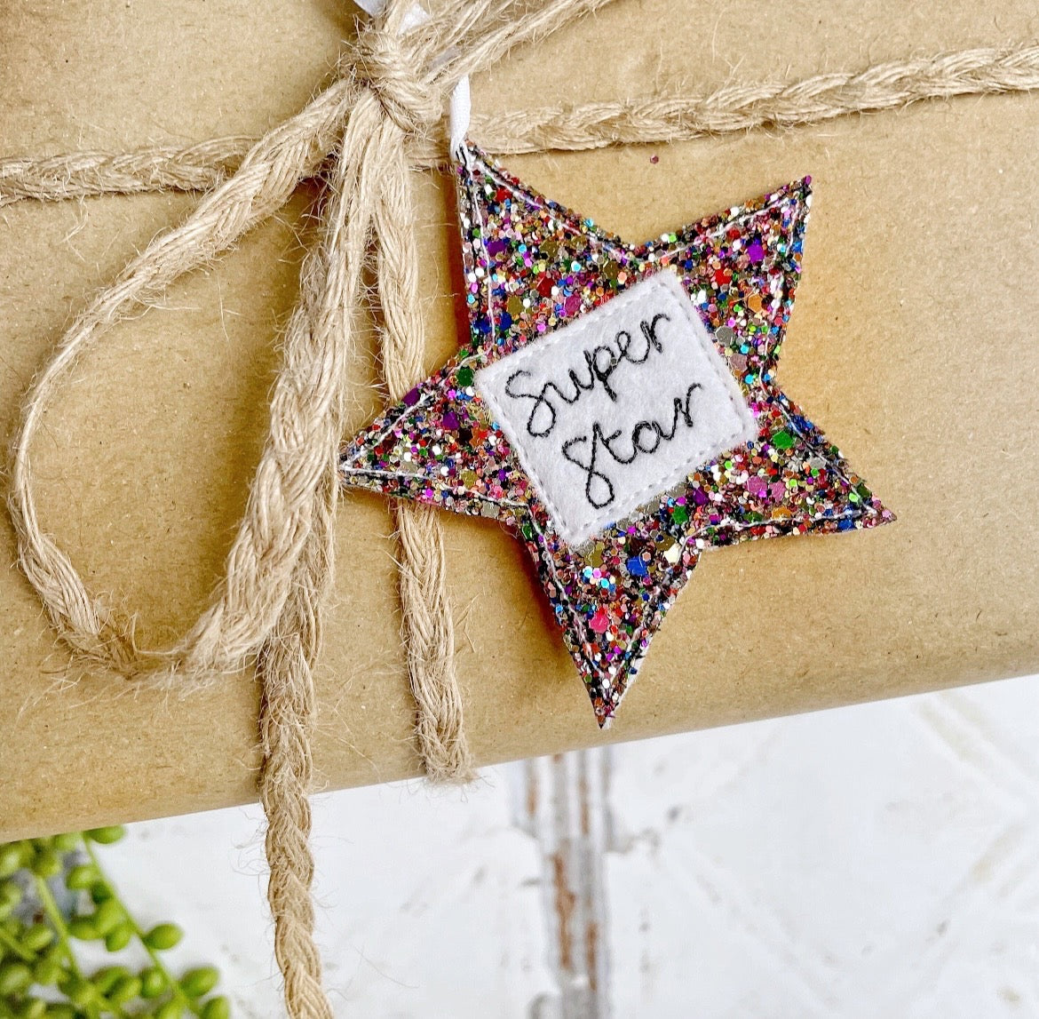 Personalised Glitter Star Gift Tag | Tink and Reu