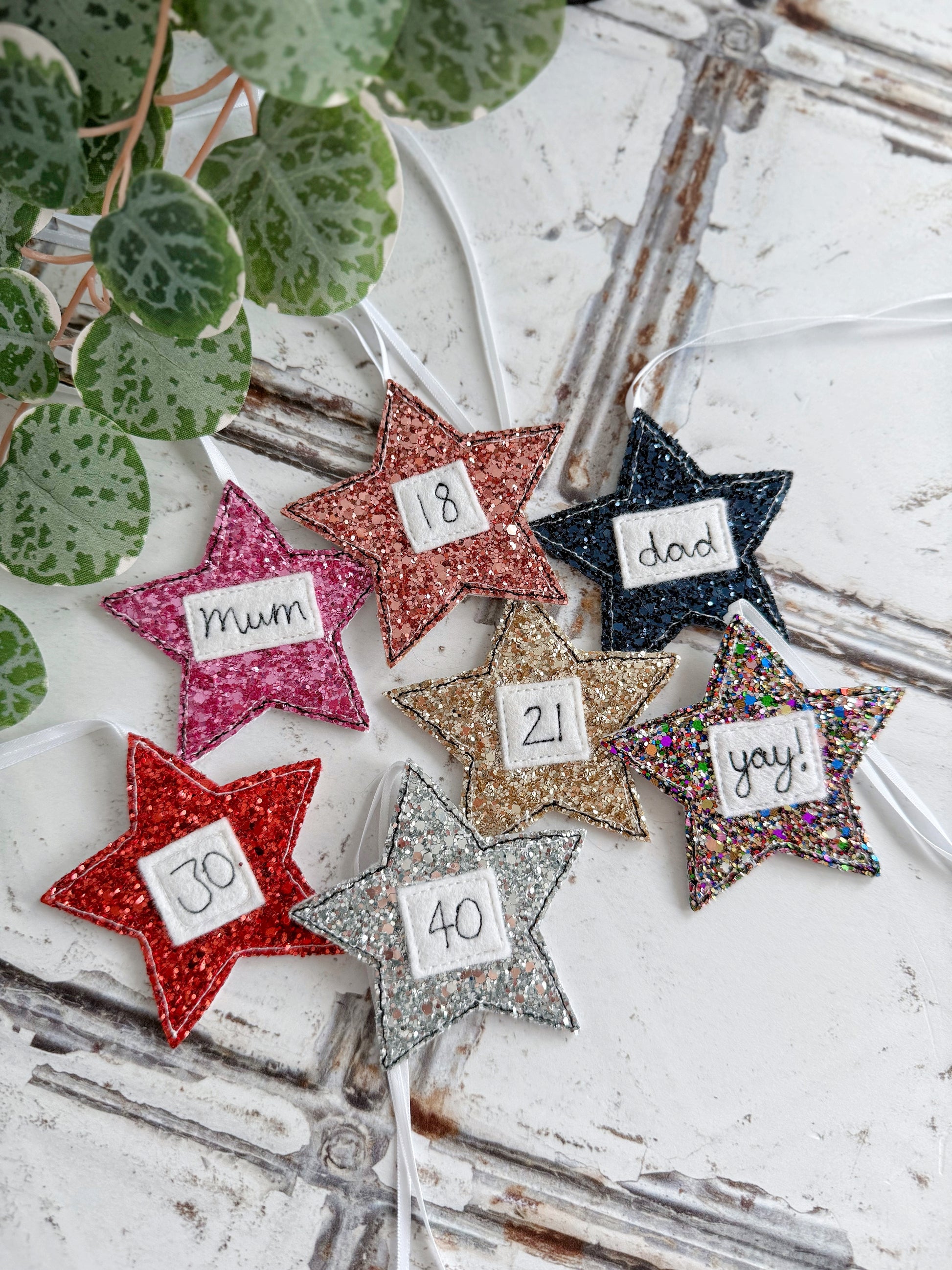 Personalised Glitter Star Gift Tag | Tink and Reu