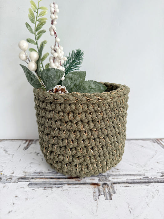 Green Sparkle Plant Pot Cover | Tink and Reu