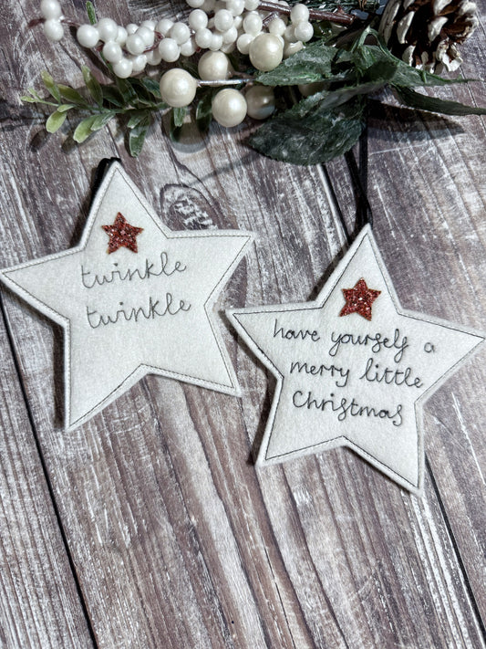 White Felt Star Decoration