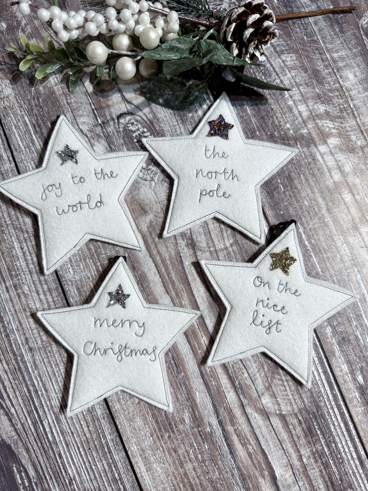 White Felt Star Decoration