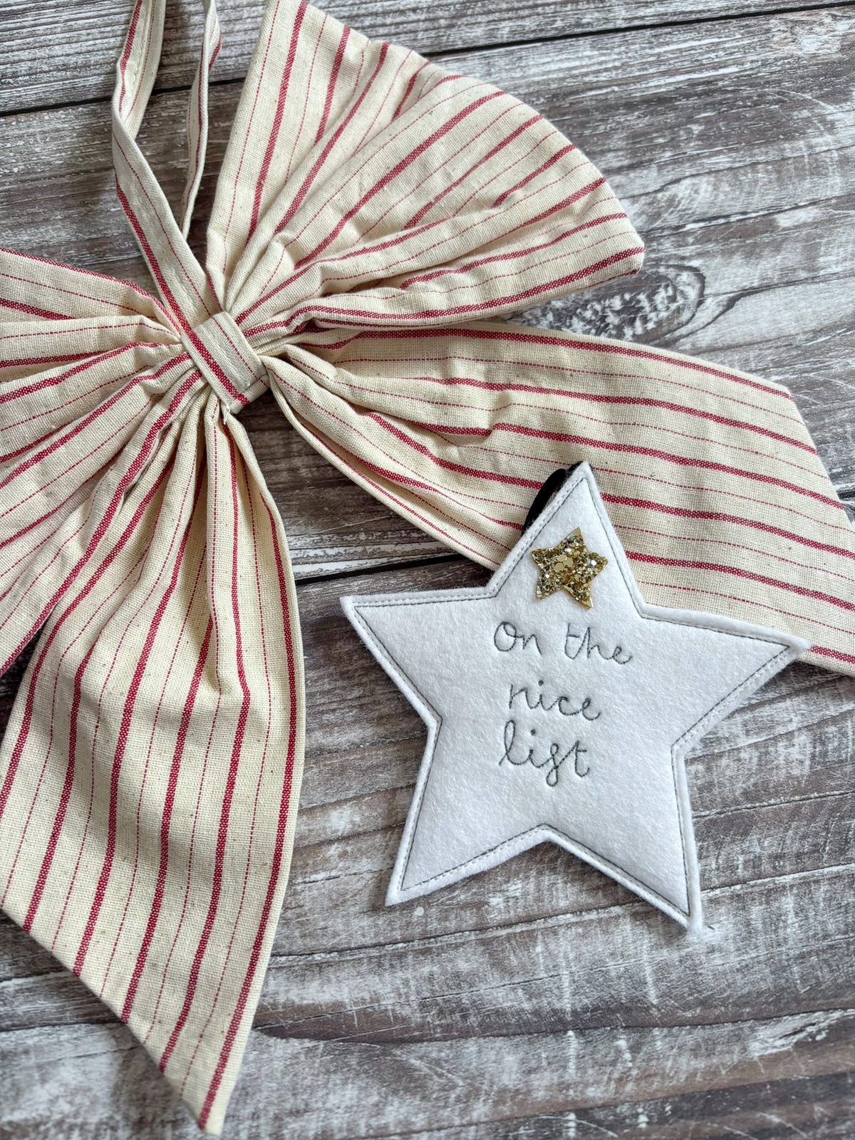 Personalised White Christmas Star Decoration