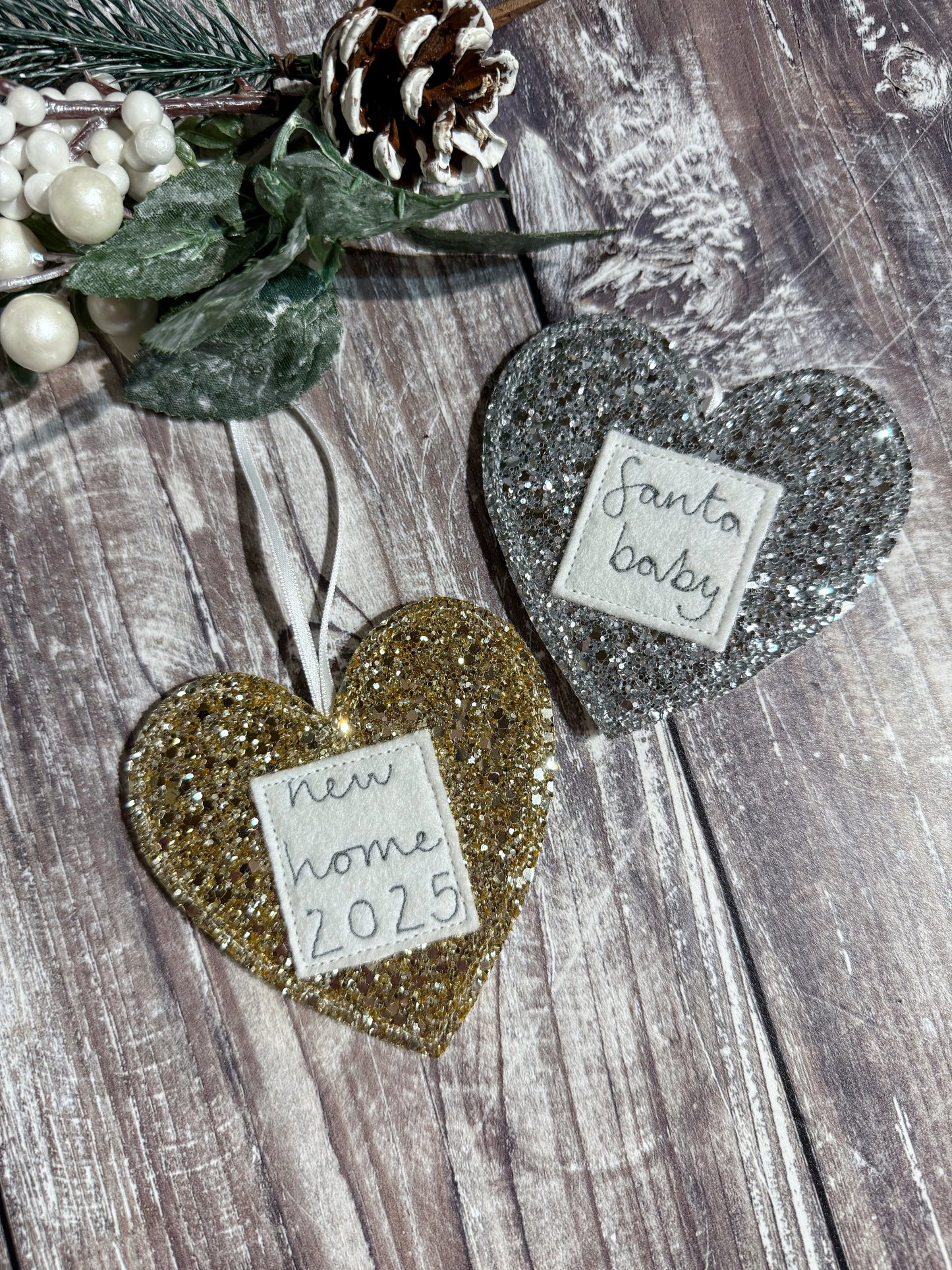 Glitter Heart Christmas Decoration