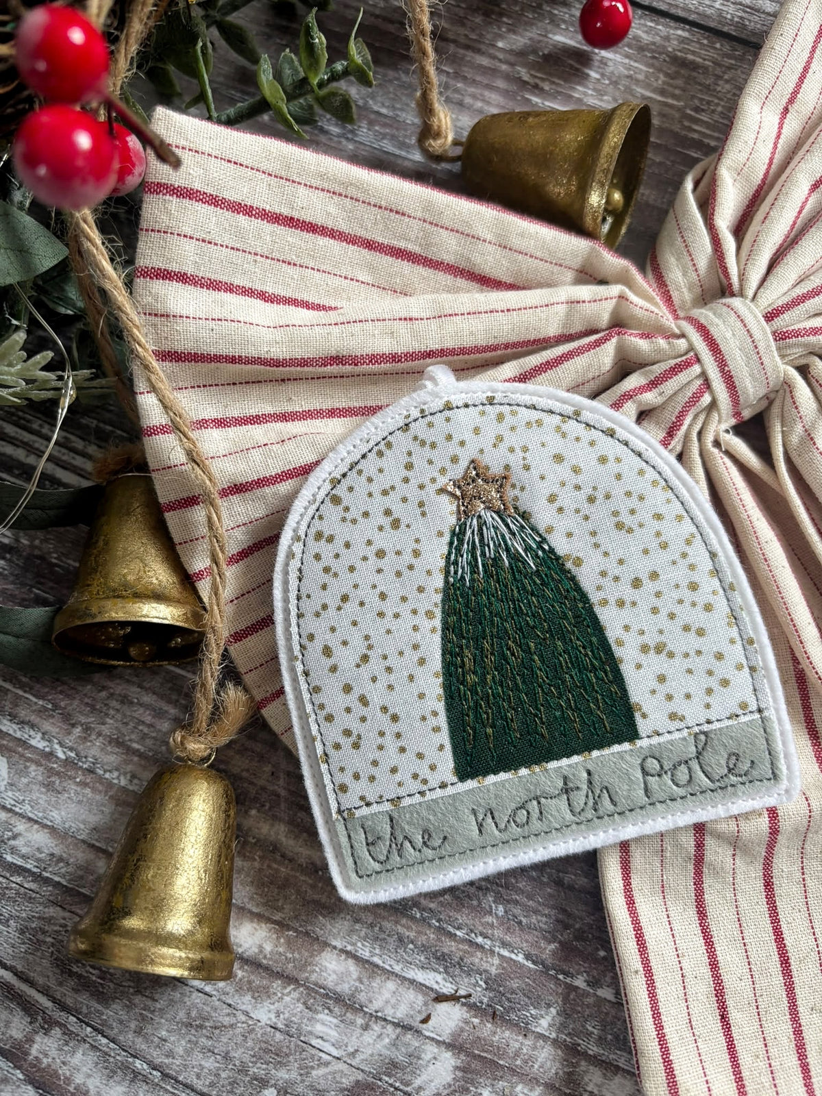"The North Pole" Snow Globe Christmas Decoration