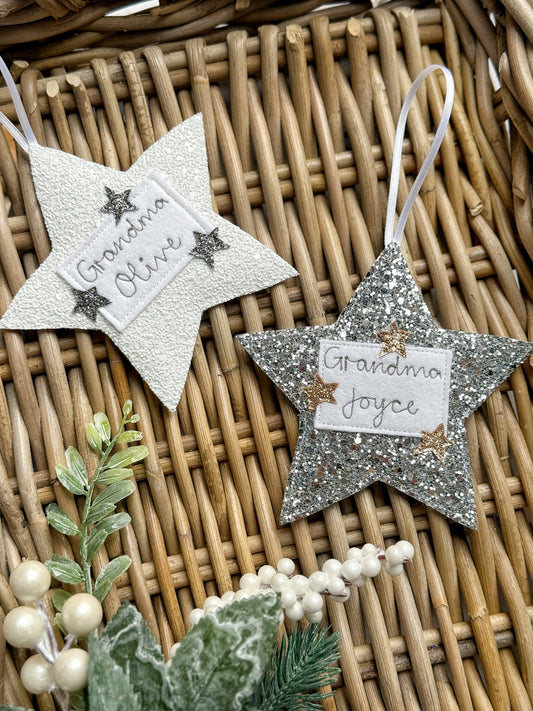 Memory Christmas Star Decoration | Tink and Reu