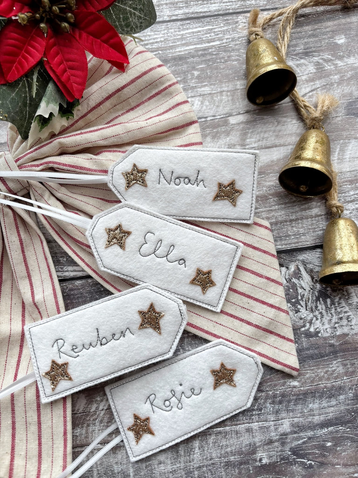 Set of 4 Christmas Parcel Gift Tags