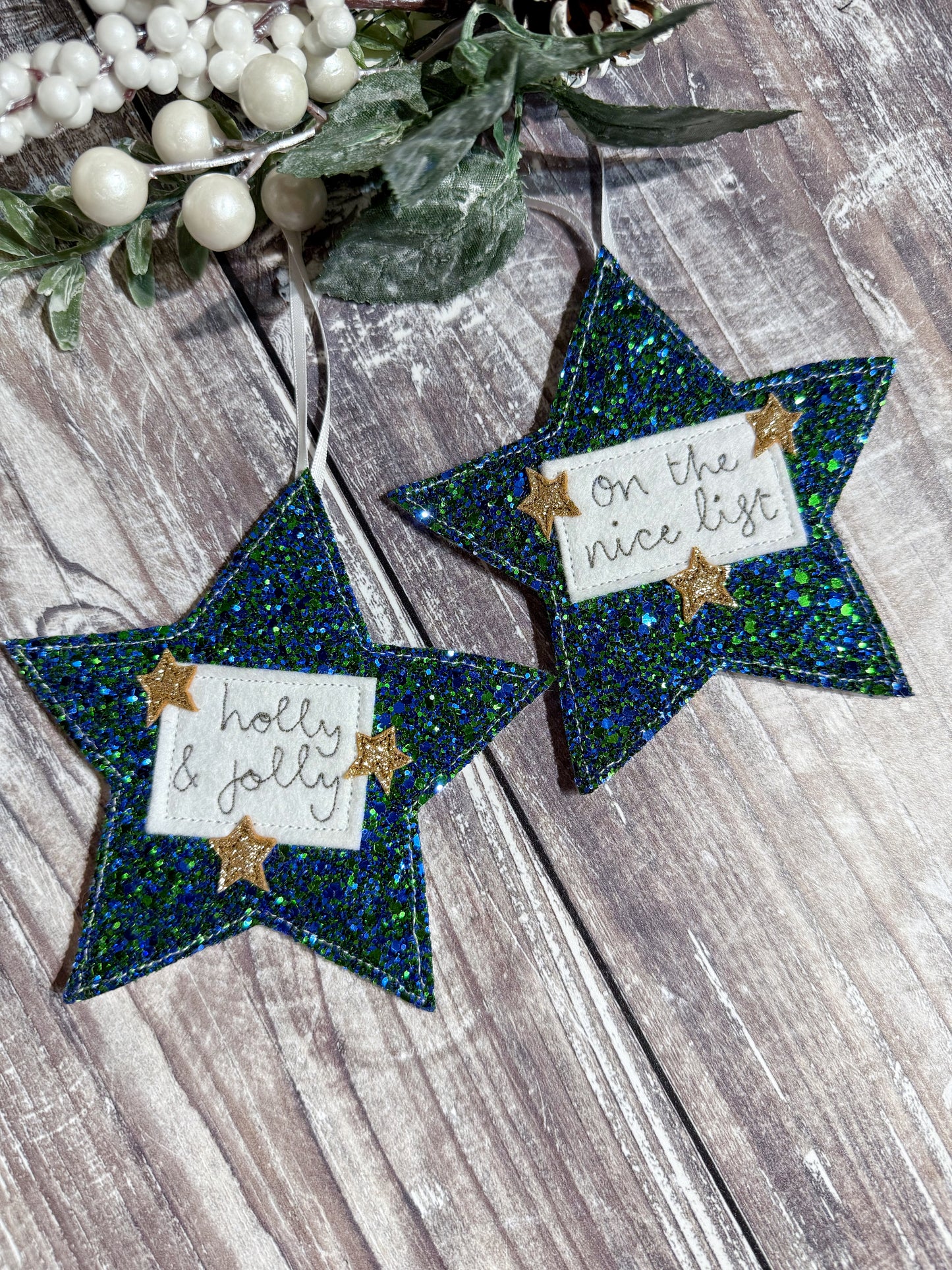 Glitter Star Christmas Decoration