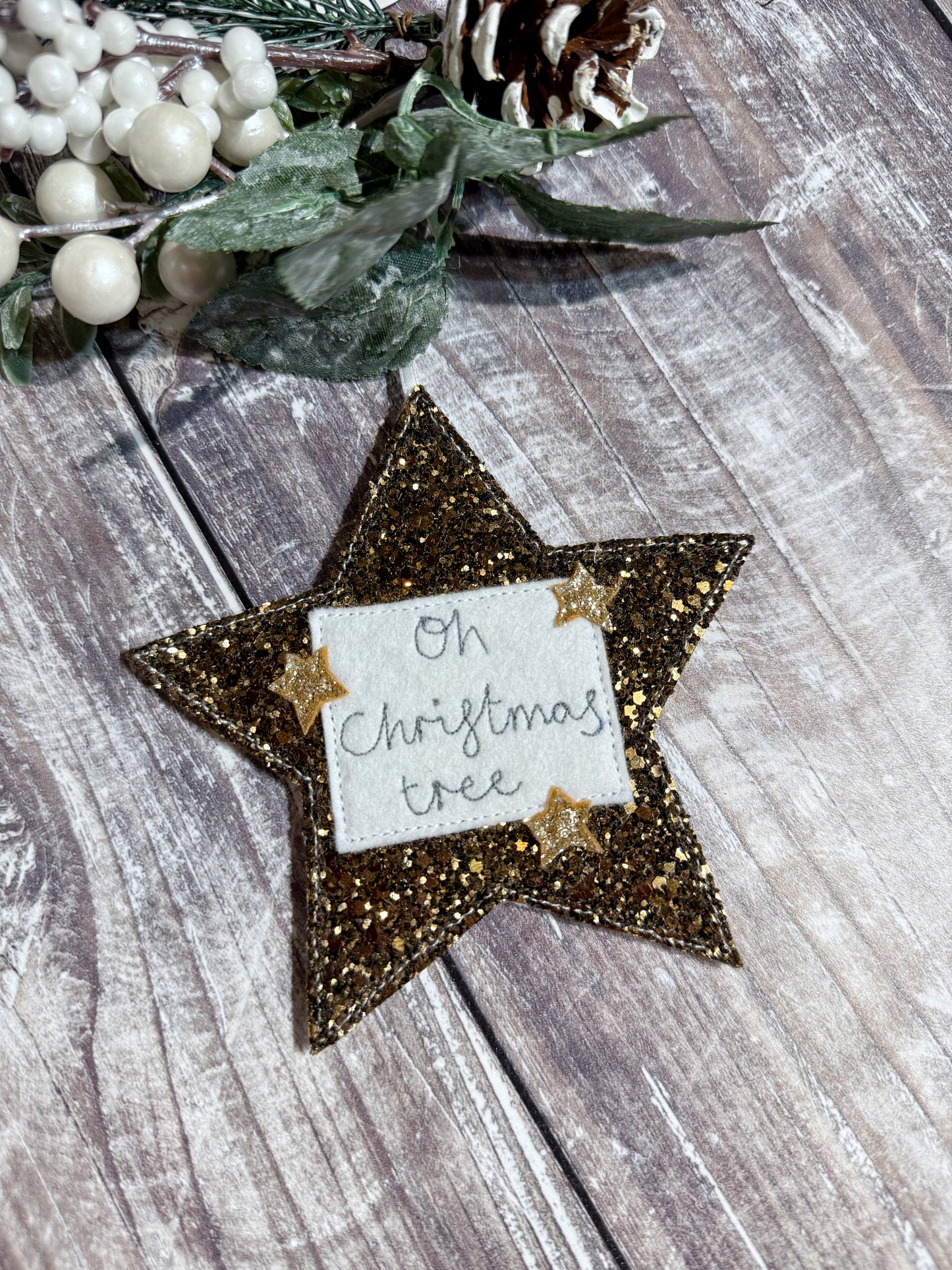 Glitter Star Christmas Decoration