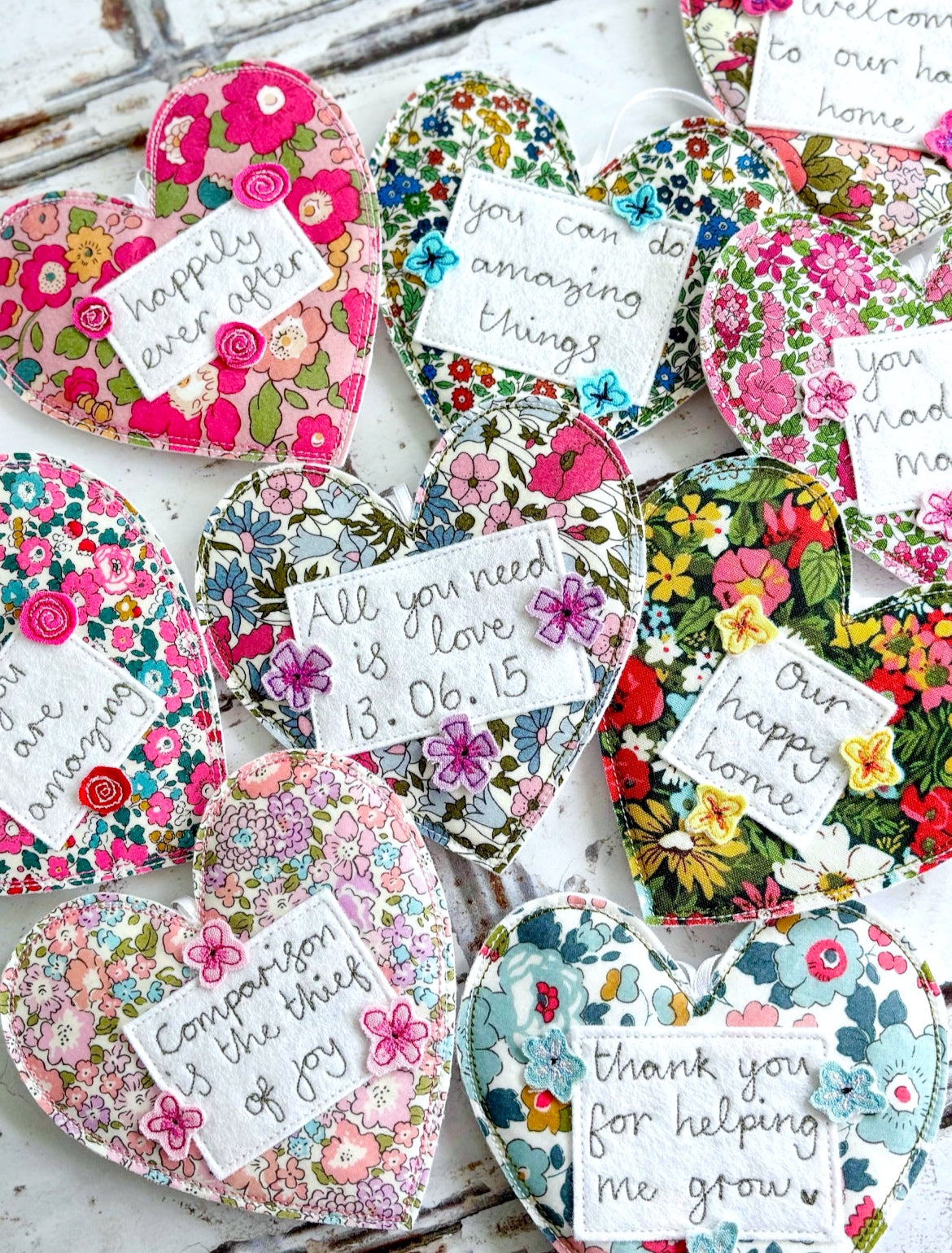 Personalised Liberty Heart Decoration | Tink and Reu