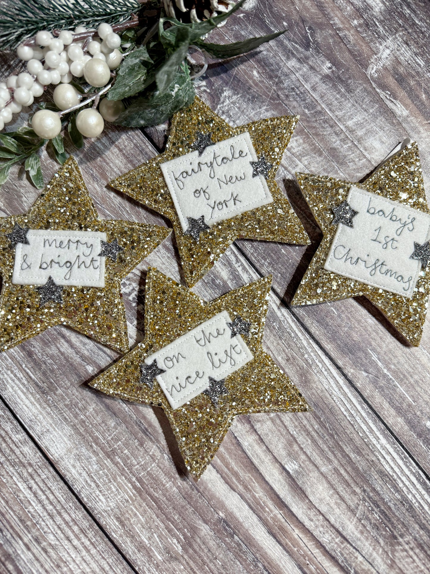 Glitter Star Christmas Decoration