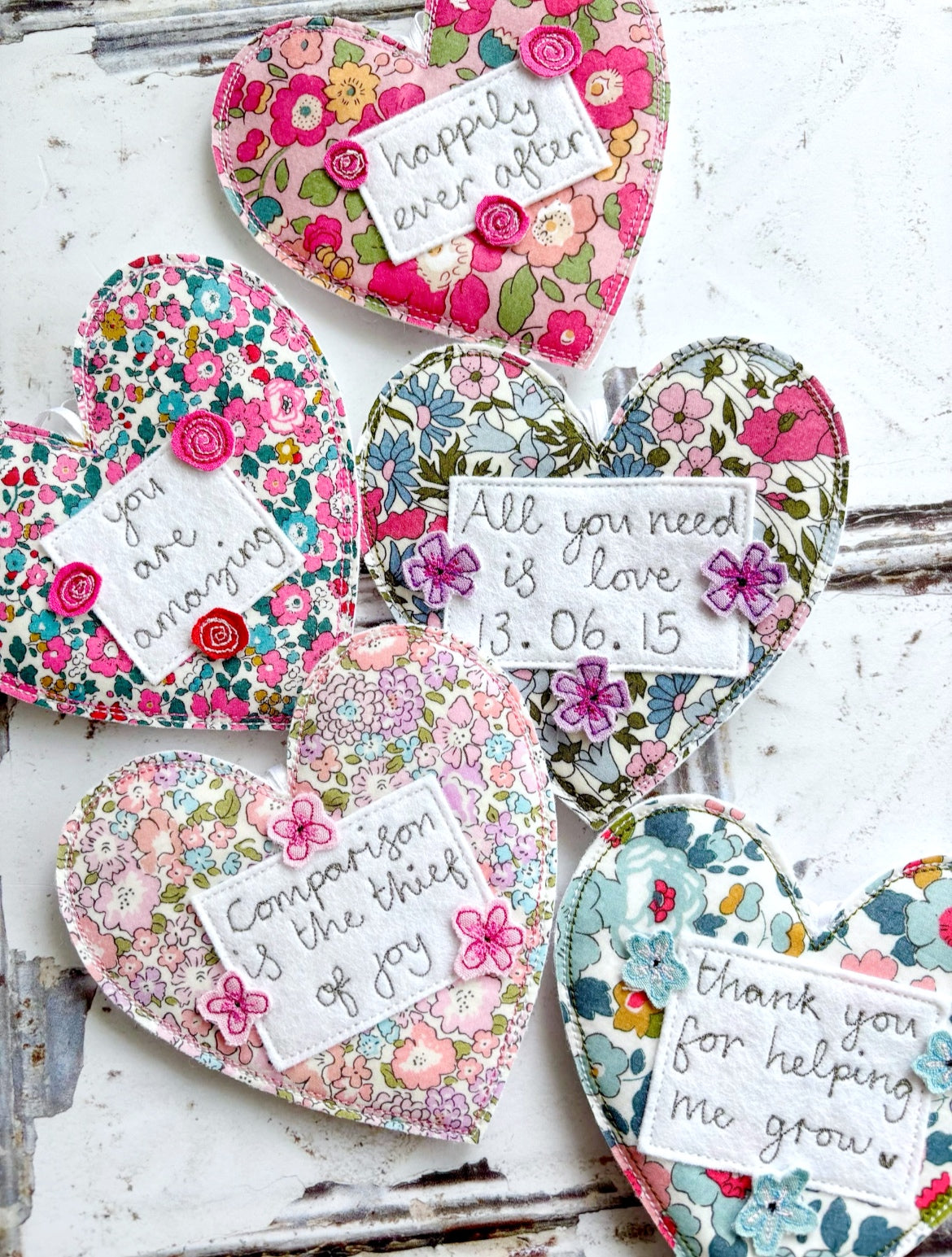 Personalised Liberty Heart Decoration | Tink and Reu