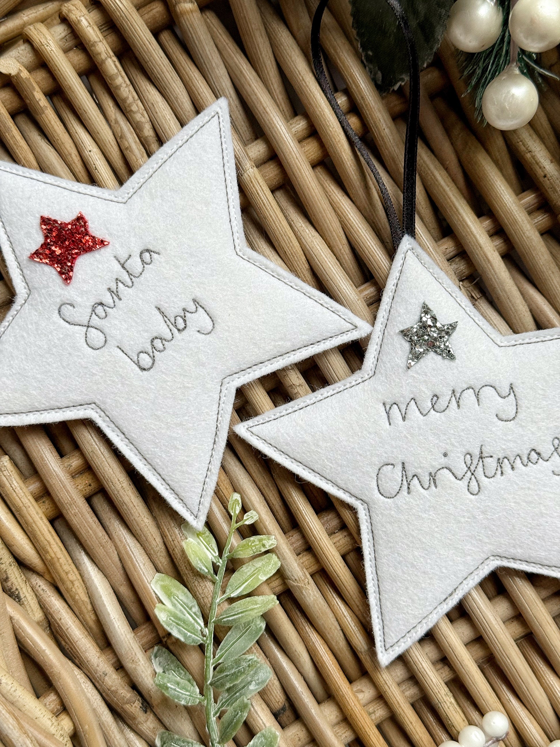 Personalised Felt Star Decoration | Tink and Reu