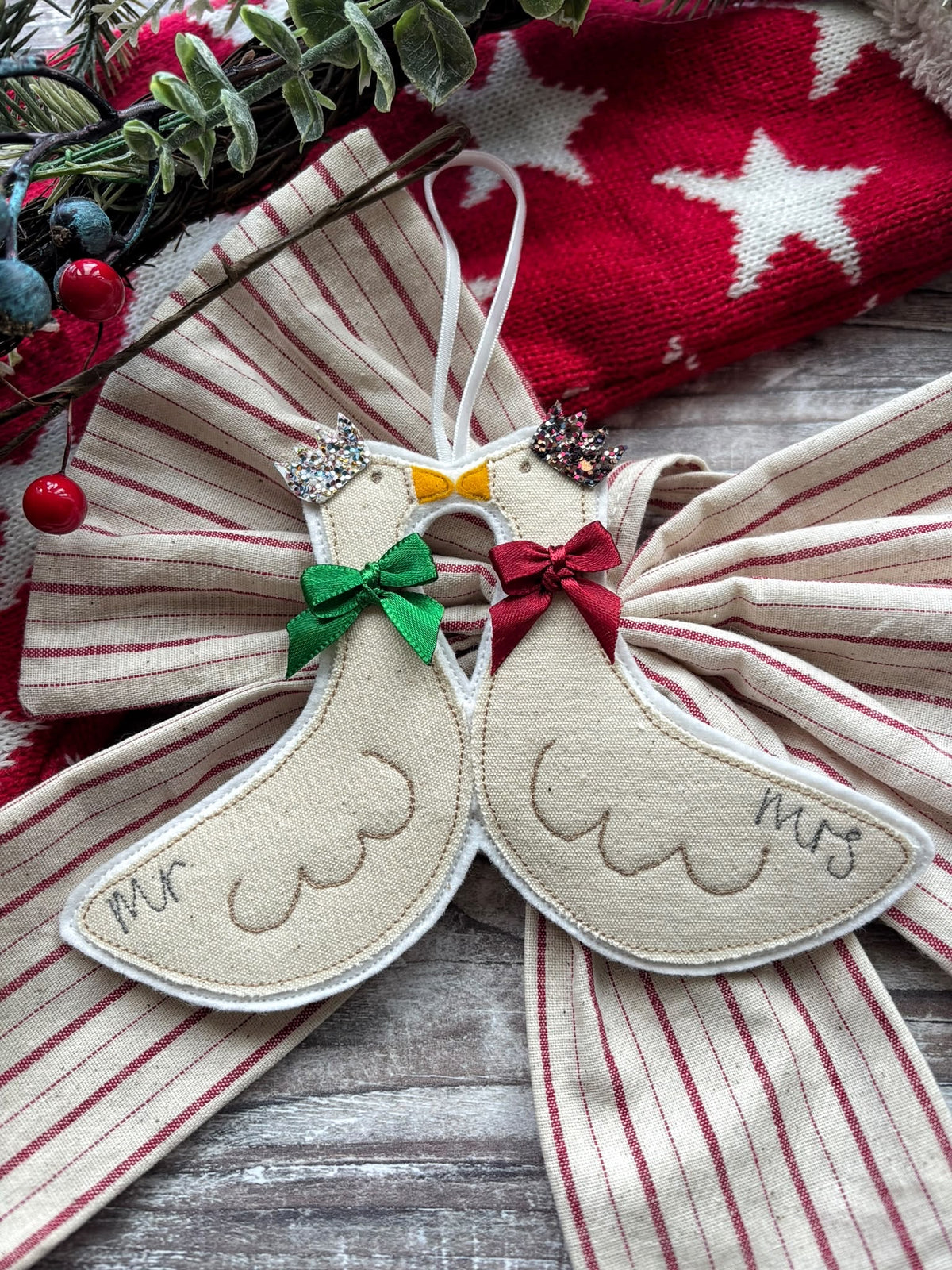 Mr & Mrs Goose Christmas Tree Decoration