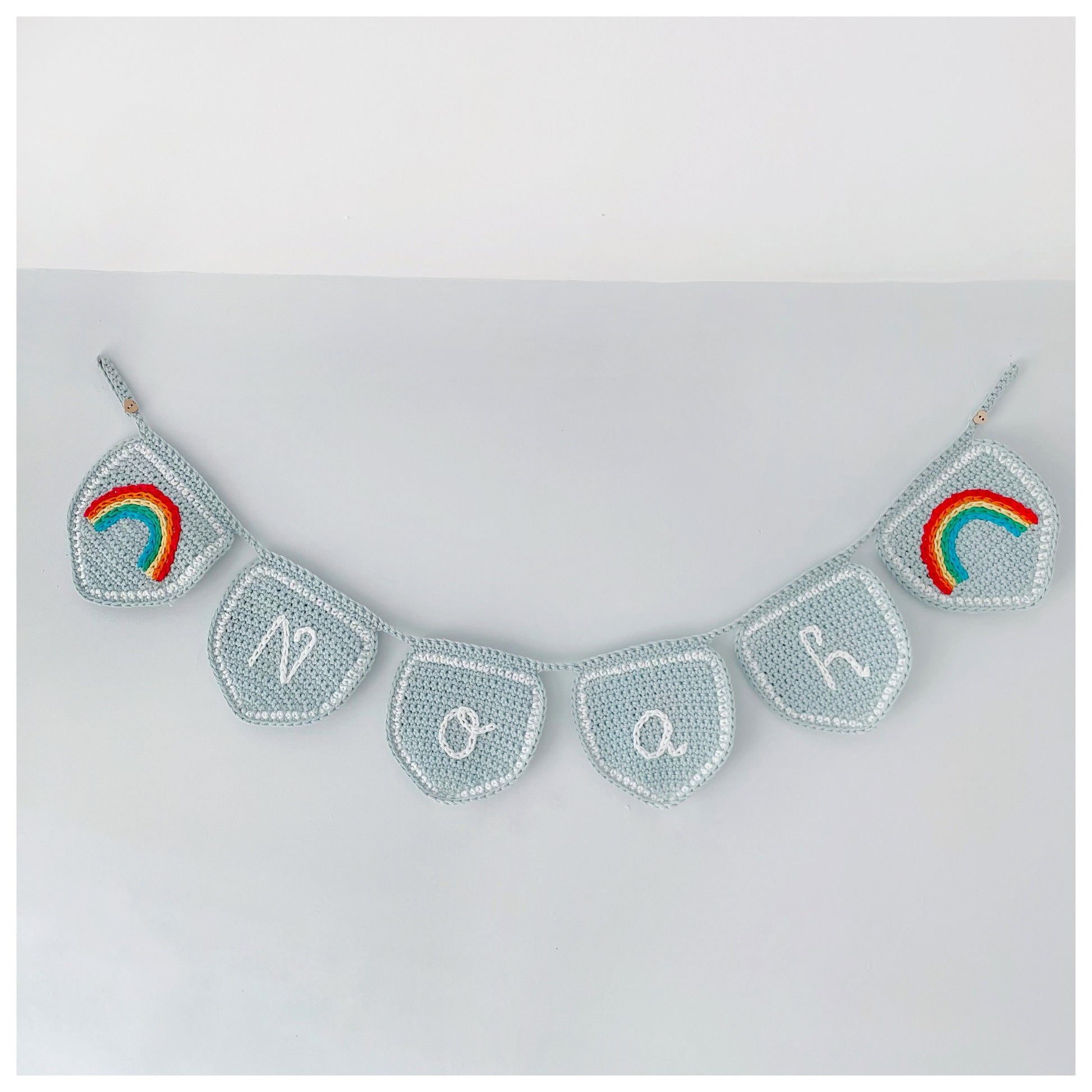 Personalised Rainbow Nursery Bunting | Tink and Reu