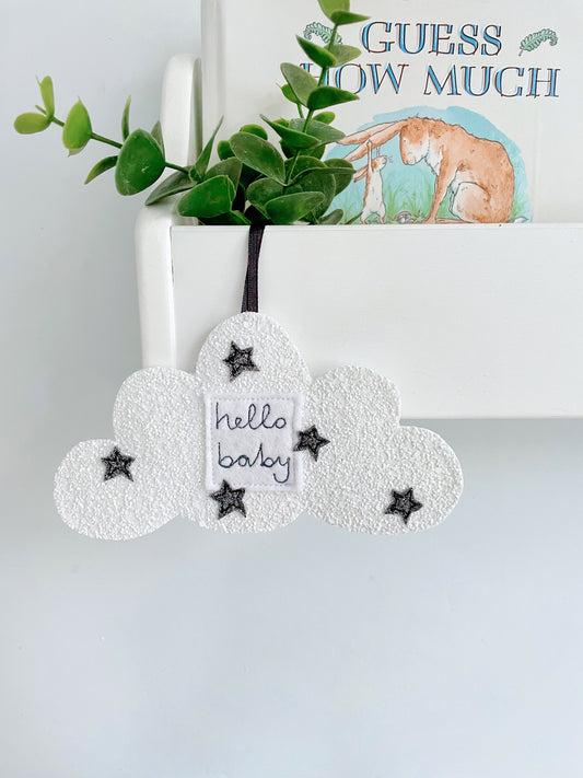 Personalised Glitter Cloud Decoration | Tink and reu