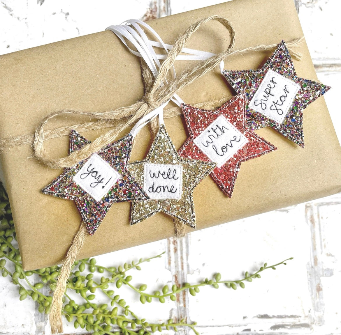 Personalised Glitter Star Gift Tag | Tink and Reu