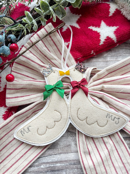 Mr & Mrs Goose Christmas Tree Decoration