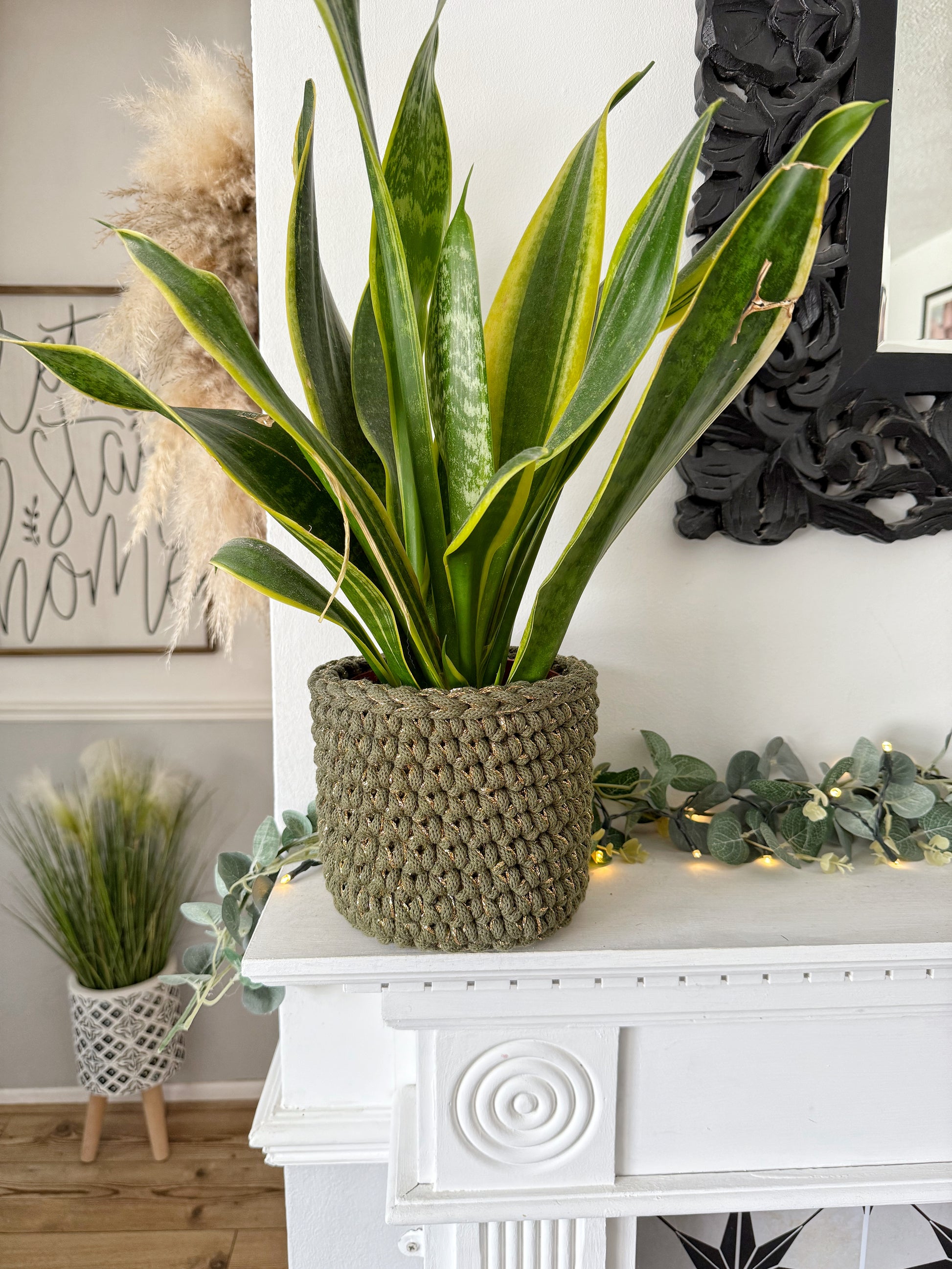 Green Sparkle Plant Pot Cover | Tink and Reu
