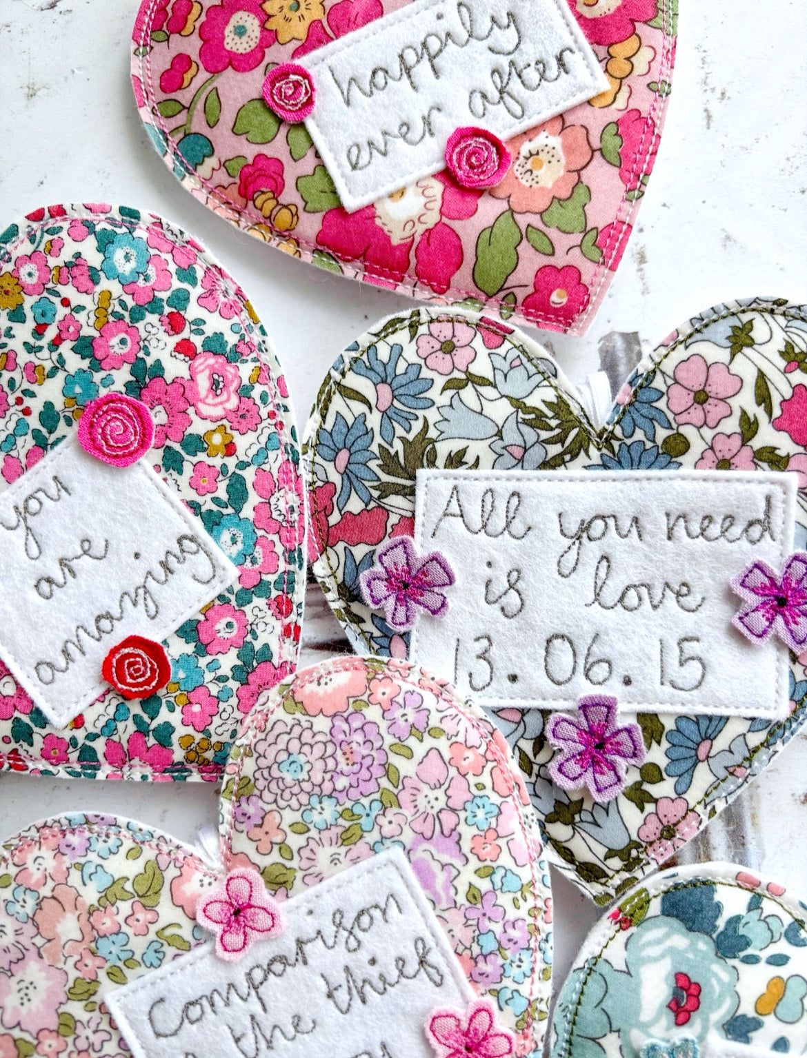 Personalised Liberty Heart Decoration | Tink and Reu