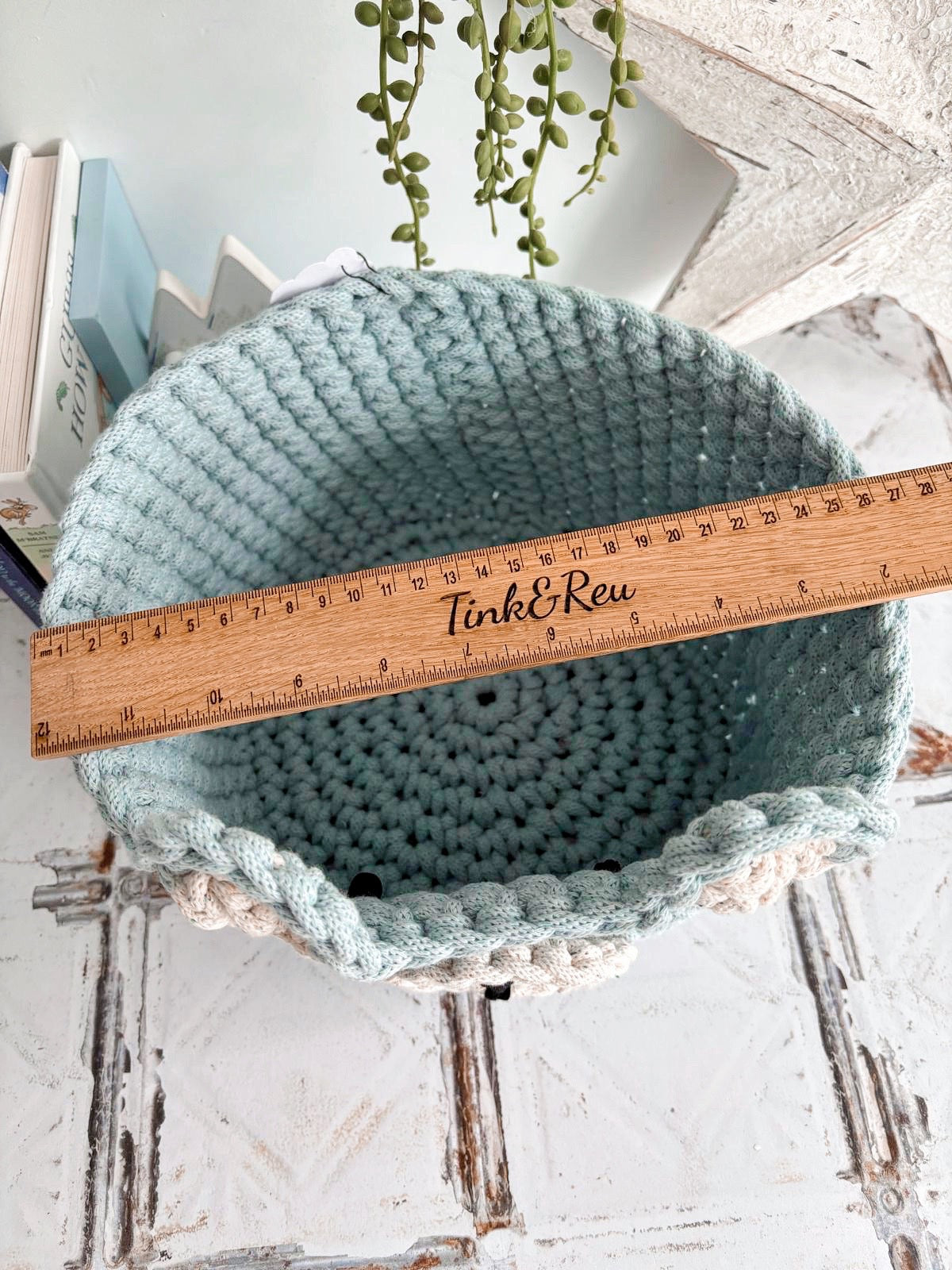 Crochet Bear Nursery Storage Basket | Tink and Reu 