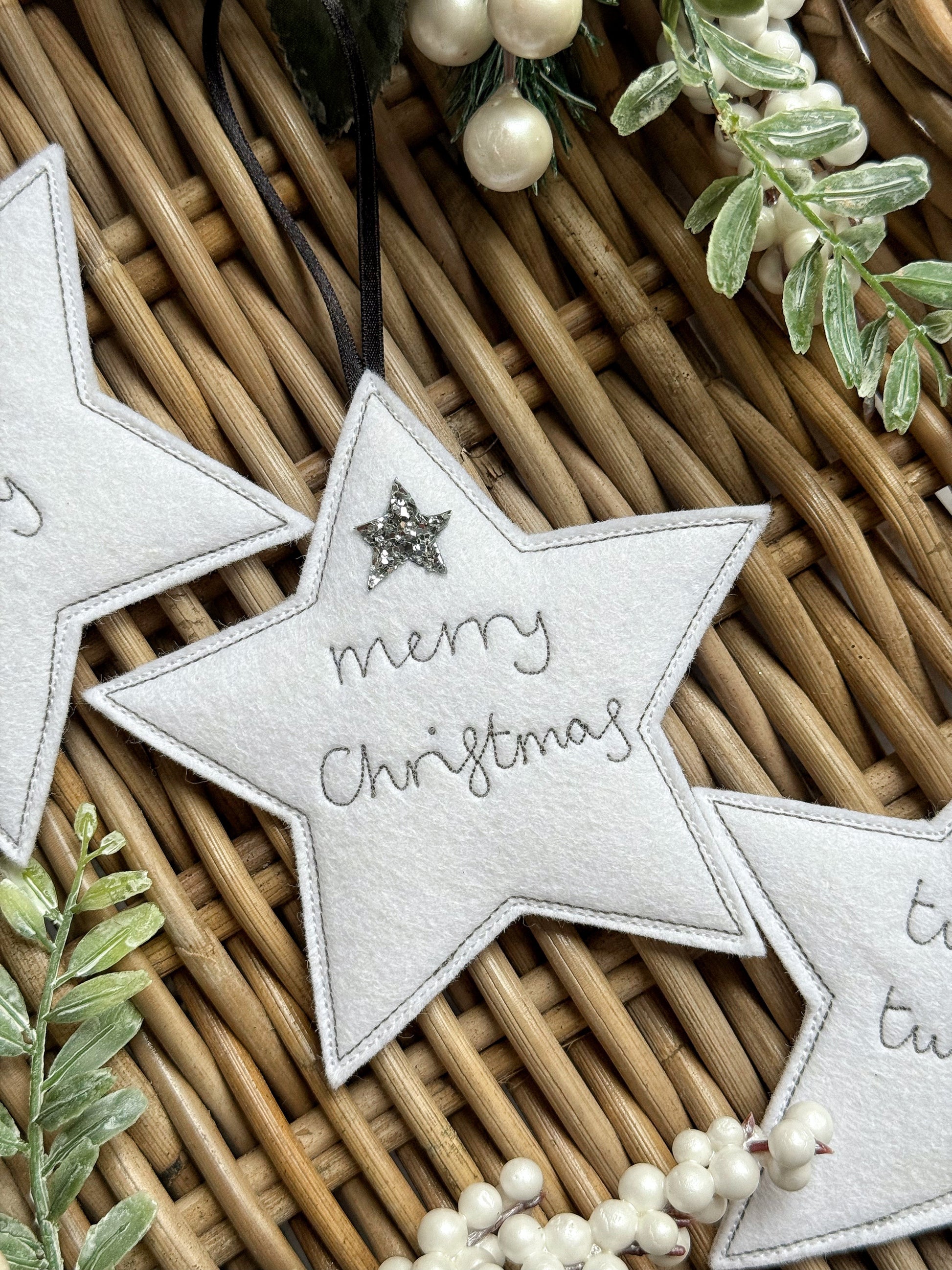 Personalised Felt Star Decoration | Tink and Reu