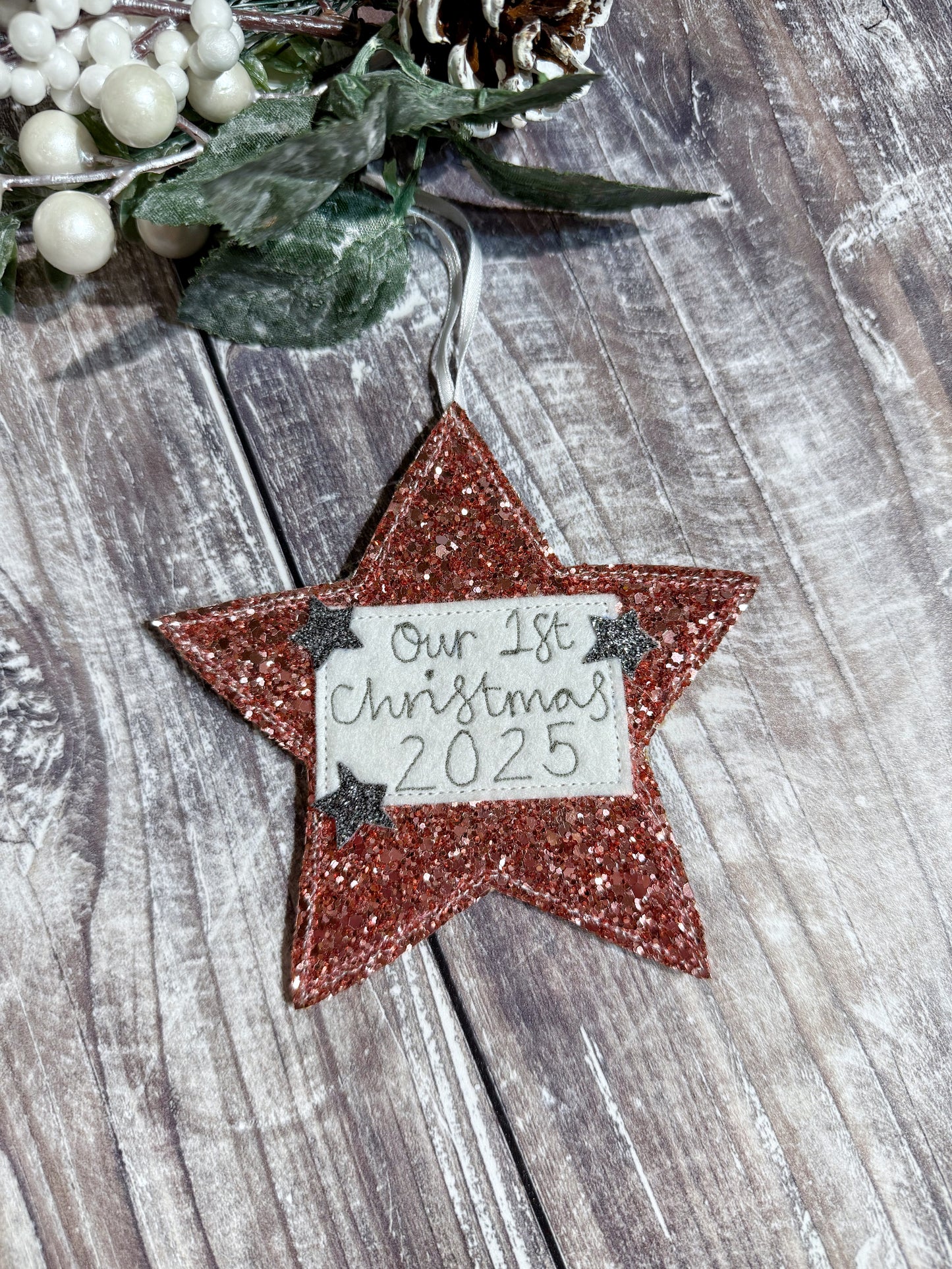 Glitter Star Christmas Decoration