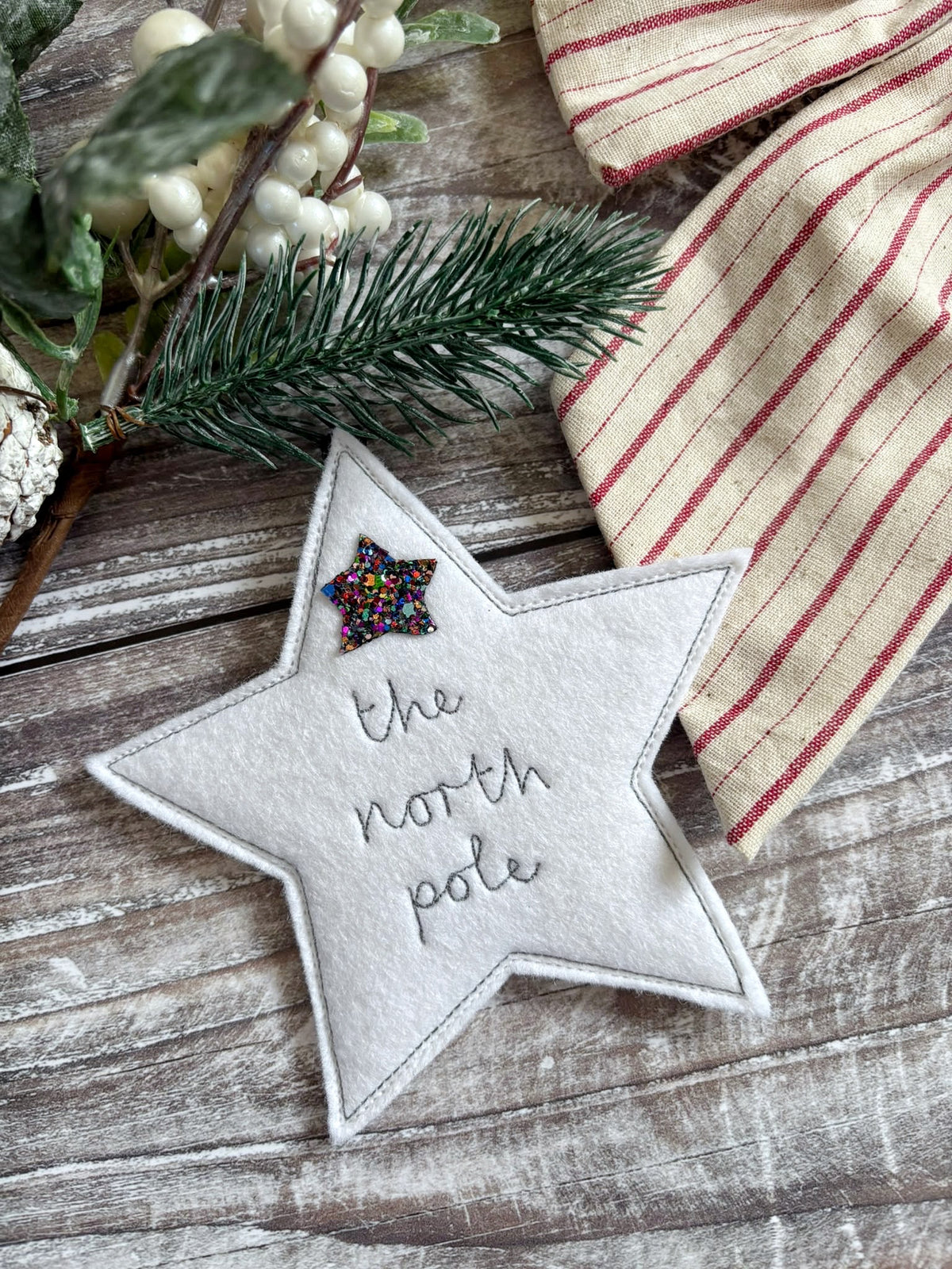Personalised White Star Christmas Decoration