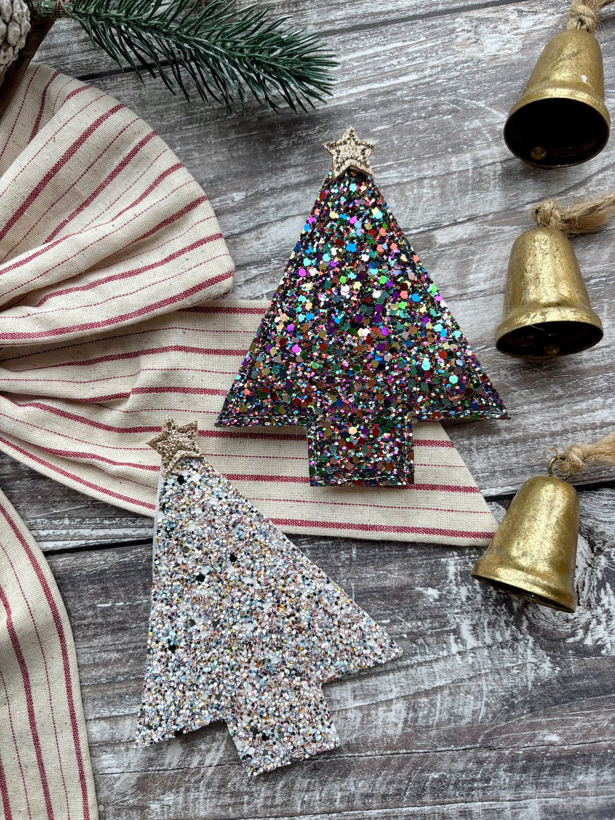 Glitter Christmas Tree With Star Decoration 