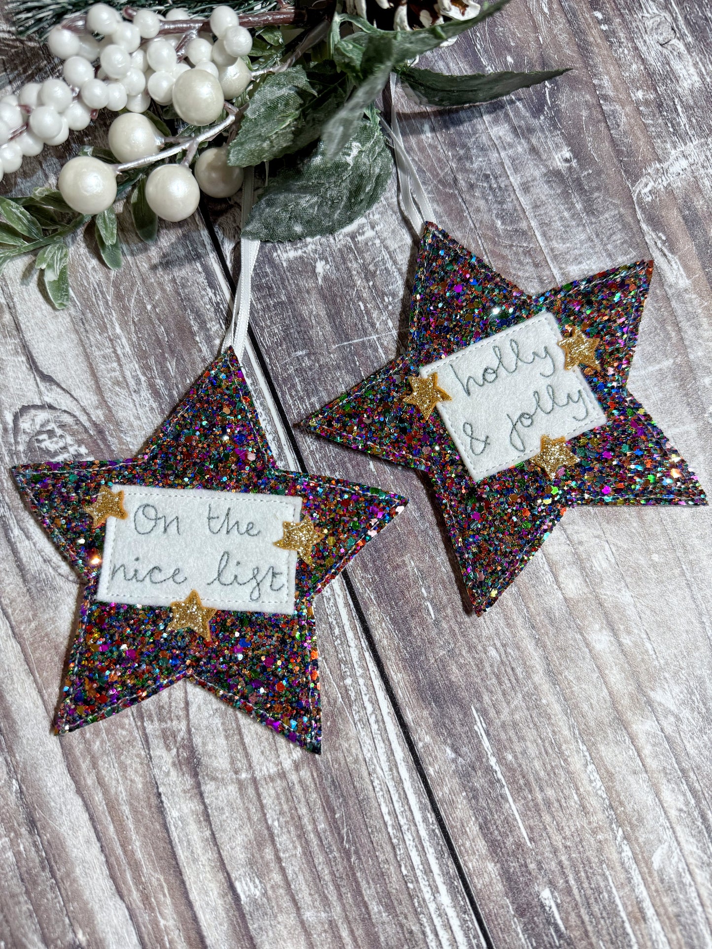 Glitter Star Christmas Decoration