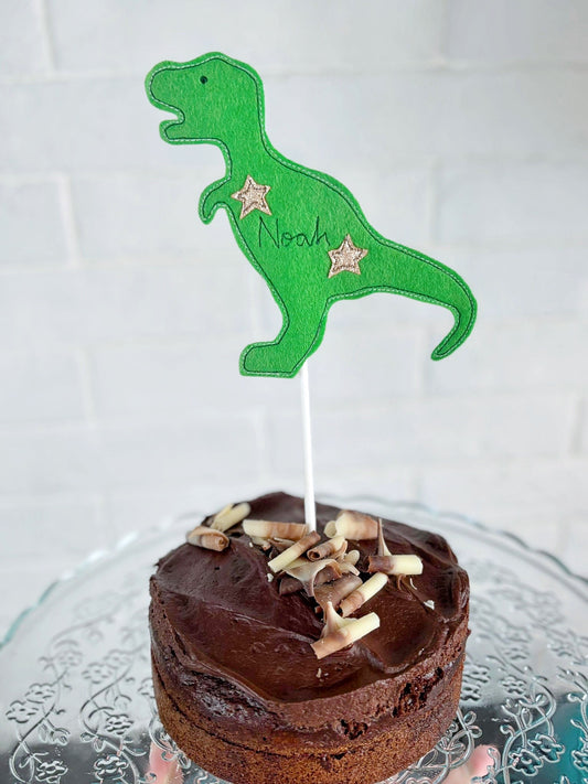 T-Rex Celebration Cake Topper | Tink and Reu