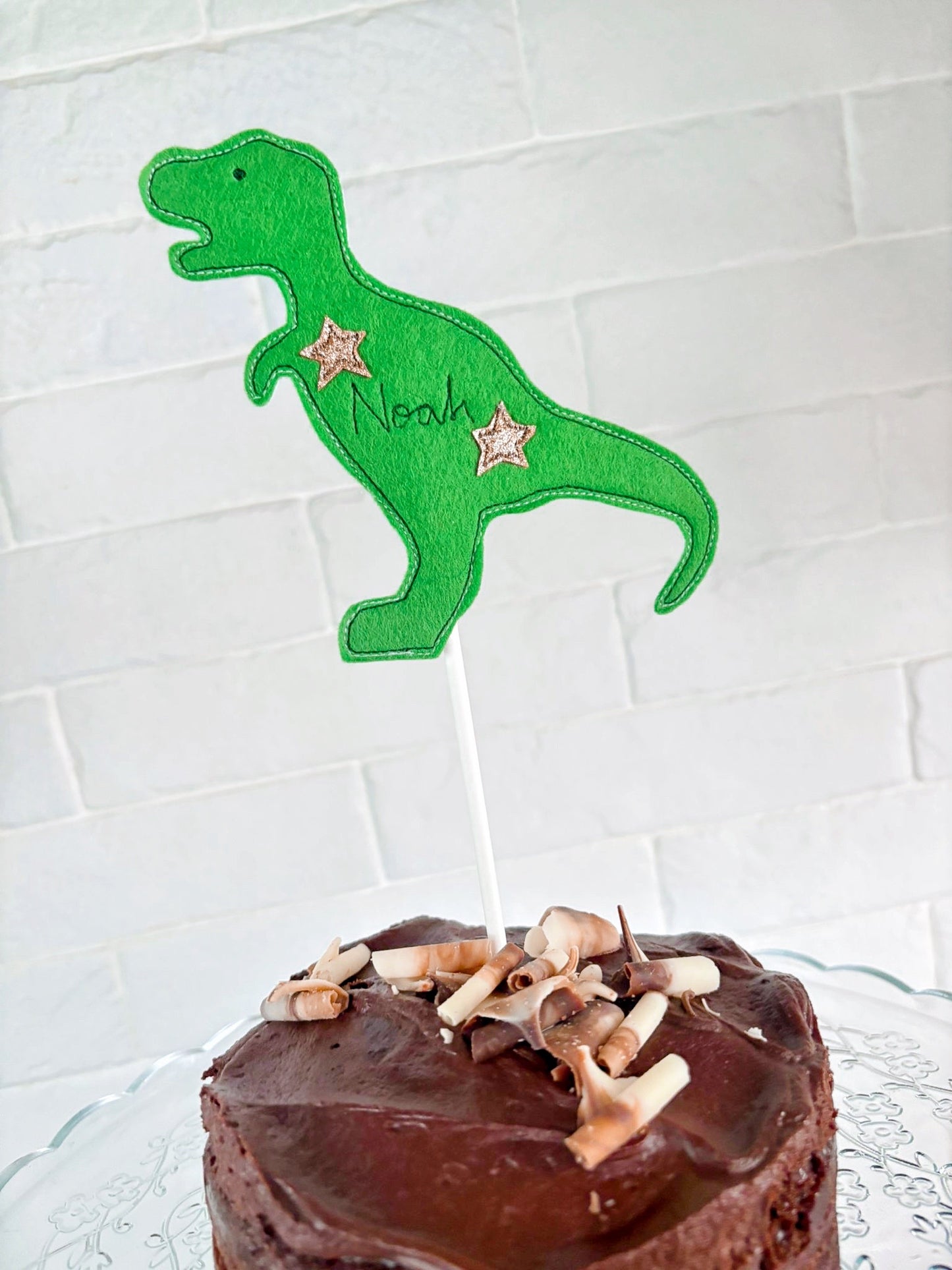 T-Rex Celebration Cake Topper | Tink and Reu