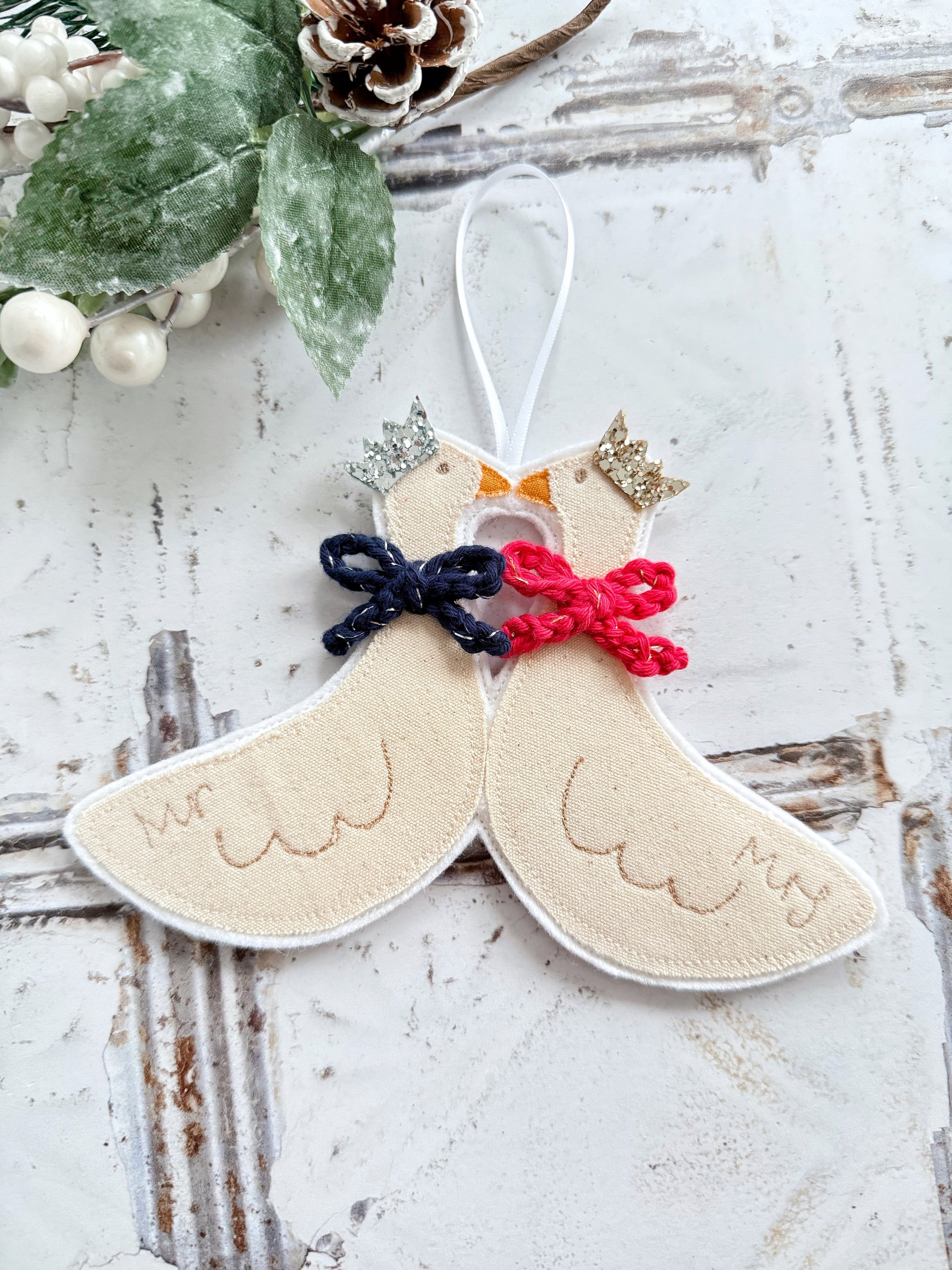 Mr & Mrs Goose Christmas Decoration | Tonk and Reu